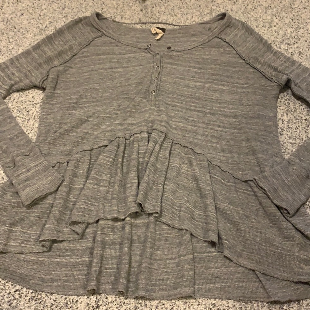 Free People Flowy Thermal Blouse